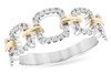 Link Design Diamond Band in 14K Two Tone .33ct