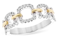 Link Design Diamond Band in 14K Two Tone .33ct