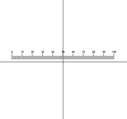 Horizontal Micrometer with Crosslines 10mm/0.1mm NE7