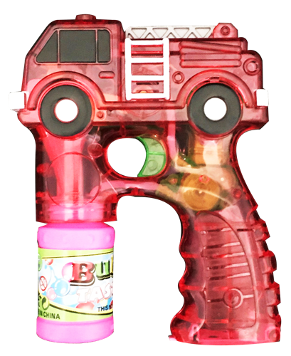 Transparent Fire Truck Bubble Gun