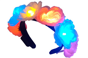 Flashing Flower Headband - Multicolor