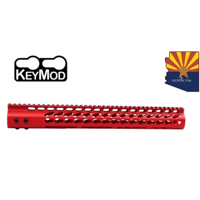 GUNTECH USA 15" ULTRA LW THIN "RED" KEYMOD RAIL