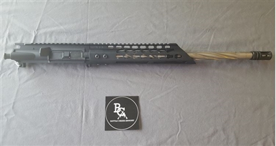 AR15 .223 WYLDE 16" SS SPIRAL FLUTED UPPER W/ 10" SLANT NOSE KEYMOD RAIL