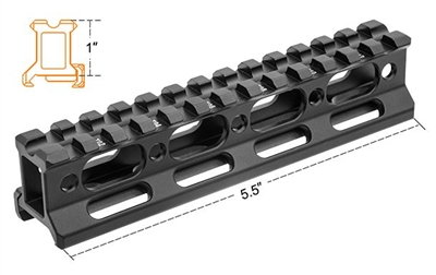 UTG SUPER SLIM PICATINNY RISER MOUNT, 1" HEIGHT