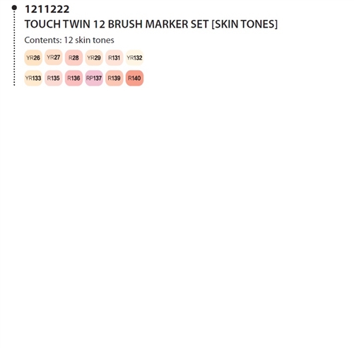 Touch Twin Brush Marker 12-set Skin