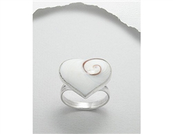 Nautilus Shell Heart Shaped Sterling Silver Ring (8)