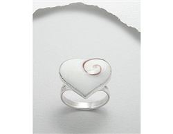 Nautilus Shell Heart Shaped Sterling Silver Ring (9)