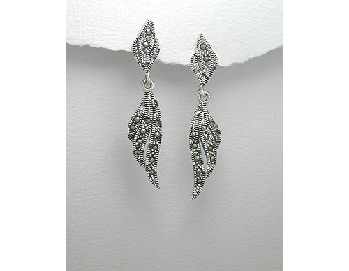 Marcasite Sterling Silver Dangle Earrings