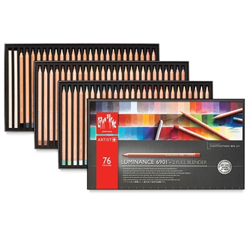 Caran d'Ache Luminance 6901 Colored Pencil Set 76pc + 2 Blender