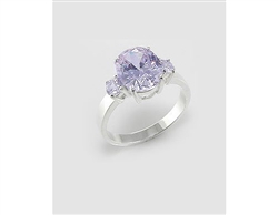 Lavender Cubic Zirconia Sterling Silver Ring (6)