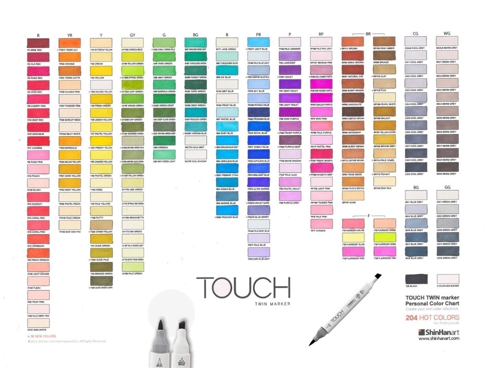 Shinhan Art Colorless Blender Touch Twin Brush Marker