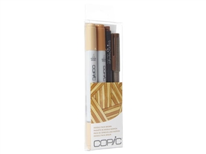 Copic Ciao 4pc Doodle Pack Brown marker set