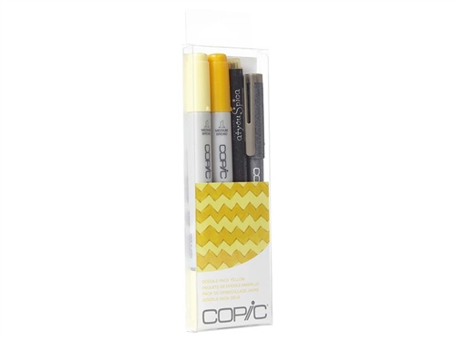 Copic Ciao 4pc Doodle Pack Yellow marker set
