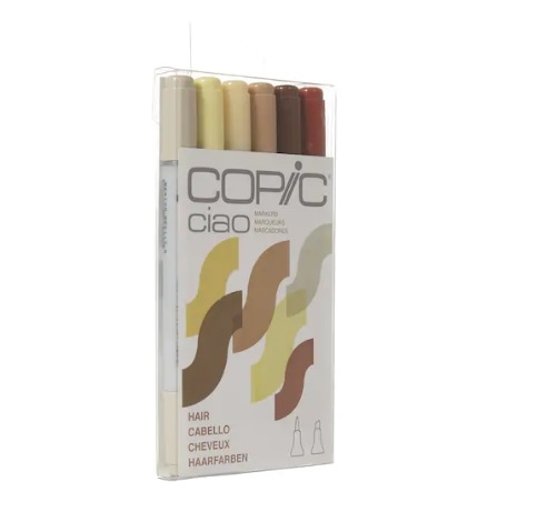 Copic Ciao 6 Piece Kit Hair Colors