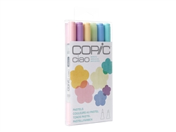 Copic Ciao 6pc Pastel Kit Colors 6 piece Marker Set