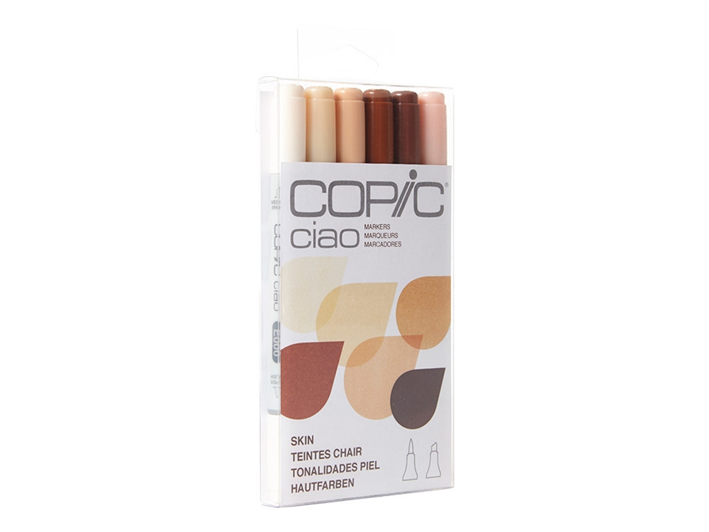 Copic Sketch Markers - Portrait Colors, Set of 6