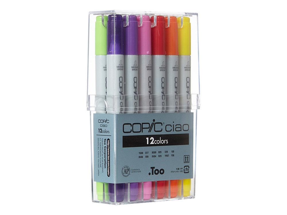 Copic Ciao Markers: 12 Color Set [Basic Set]
