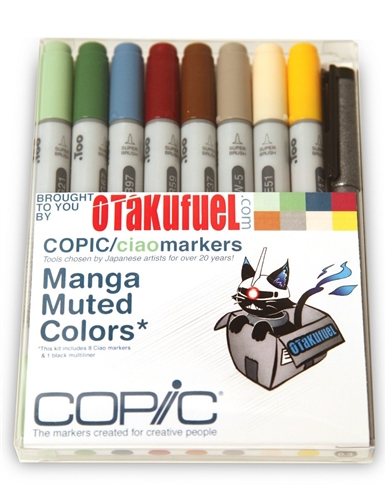 Copic Ciao Manga Kit - Muted Colors Marker Set [Otakufuel-Hineko set]