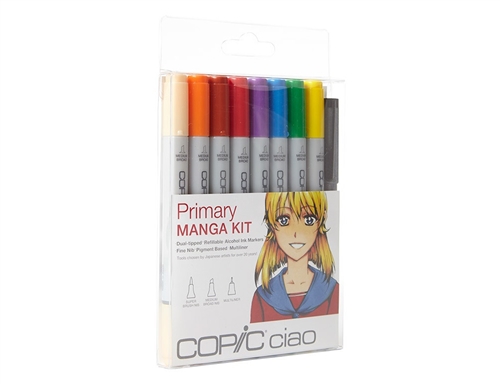 Copic Ciao Manga Kit - Primary Colors Marker Set