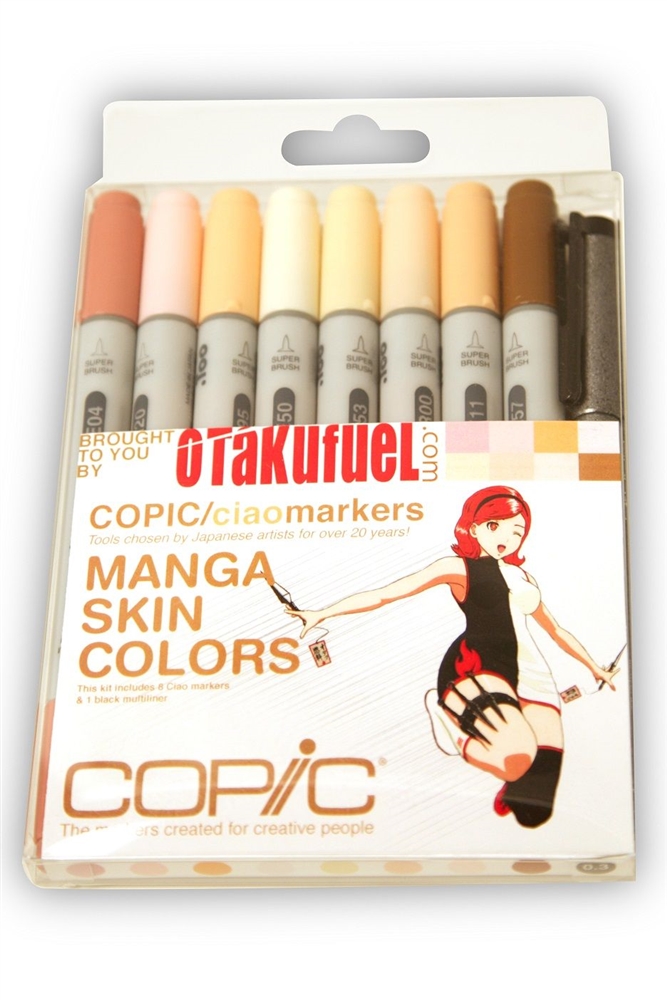 No piece for today, but I do want to share this gorgeous set of Copic skin  tone markers that my sister bought for me from her recent trip to Japan!  They blended
