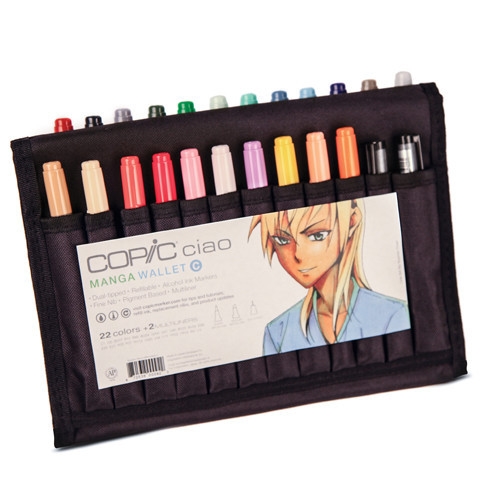 Copic Ciao Wallet Set C - 22 Colors + 2 Multiliners