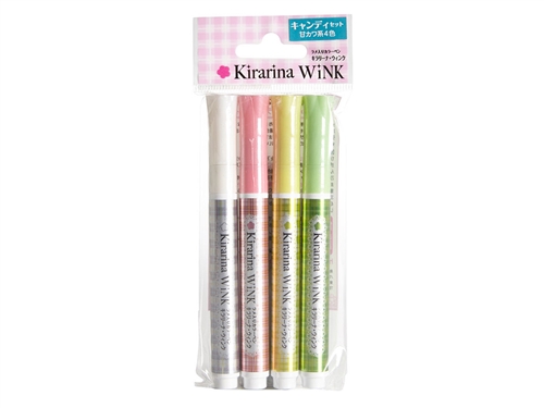 Kirarina Wink 4pc Candy Glitter Pen Set