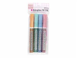 Kirarina Wink 4pc Macaroon Glitter Pen Set