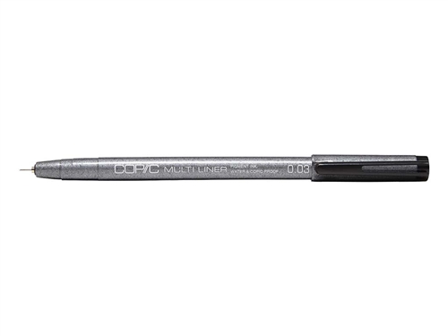 MLB003 Copic Multiliner Black 0.03 Inking Pen