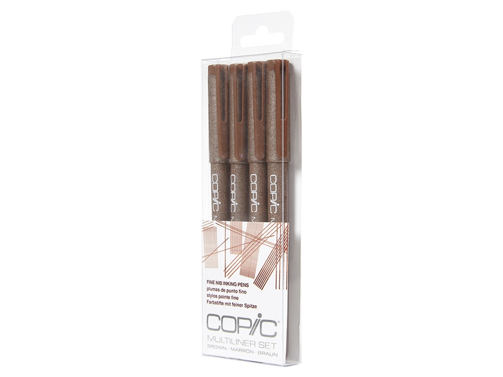 Copic Multiliner Inking Pens 4 Piece COOL GRAY Set