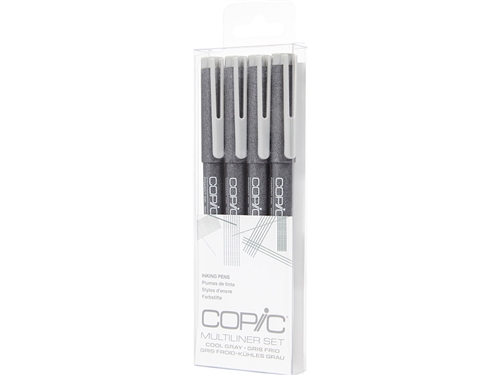 Copic Multiliner Inking Pens 4 Piece COOL GRAY Set