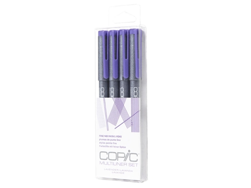 .Copic Multiliner Lavender Inking Pens 4 Piece Set [LAVENDER]