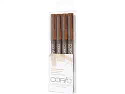 Copic Multiliner Inking Pens 4 Piece Sepia Set [SEPIA]