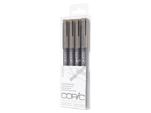 Copic Multiliner Inking Pens 4 Piece WARM GRAY Set