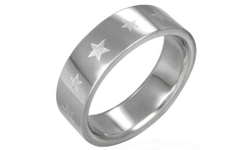 Stars Band Stainless Steel Ring-10