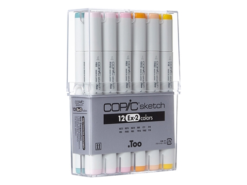 Copic Sketch Markers: 12 Color Set [EX-2]