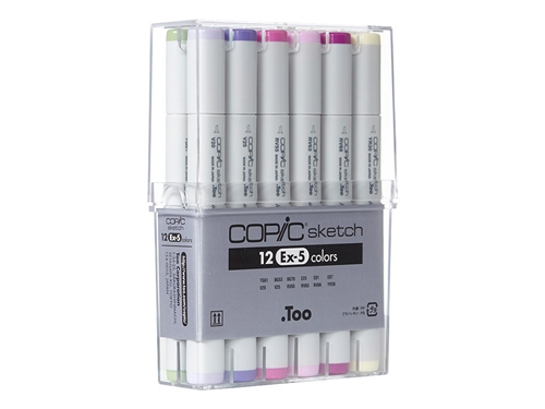 Copic Sketch Markers: 12 Color Set [EX-5]