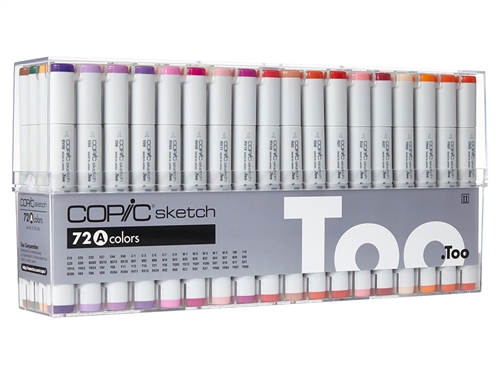 Copic Sketch Markers: 72 Color Set A