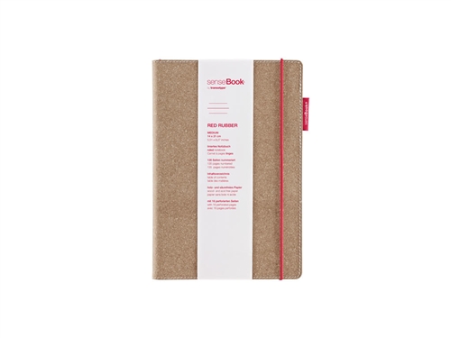 senseBook 6x8 Red Rubber Ruled