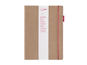senseBook 8x11 Red Rubber Ruled