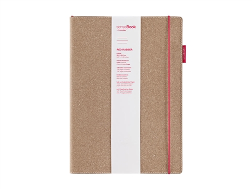 senseBook 8x11 Red Rubber Ruled