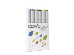 Copic Sketch Set of 6 Markers - Earth Essentials