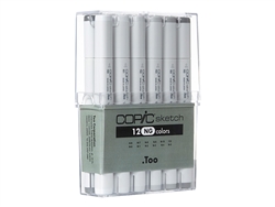 Copic Sketch Set of 12 Neutral Gray Markers