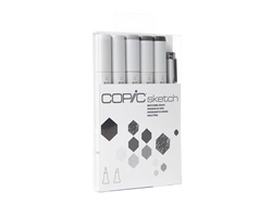 Copic Sketch Set of 6 Markers - Sketching Grays