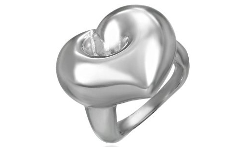 Heart Shaped Stainless Steel Ring-6