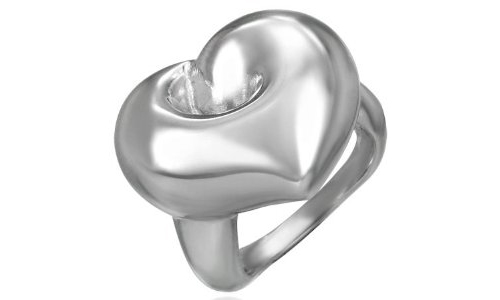 Heart Shaped Stainless Steel Ring-7