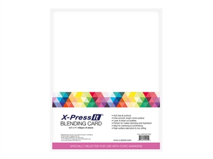 X-Press Blending Card 8.5 x 11 inches Letter Size White [25 Sheet Count] Copic