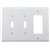 Eaton Wiring Devices PJ226W Combination Wallplate, 4-7/8 in L, 6-3/4 in W, 3 -Gang, Polycarbonate, White