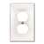 WALL PLATE 1GNG DPLX RECPT WHT - Case of 25