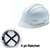Jackson Charger 3013362 Hard Hat, Slotted, Cap Brim, HDPE, White