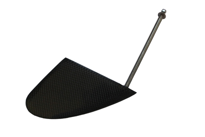 Buy Stellar 4" understern weedless rudder for surfski kayaks at Paddle Dynamics